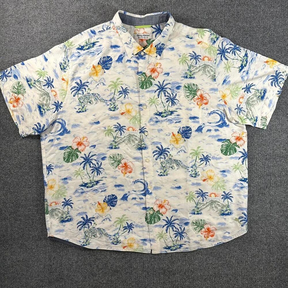 Tommy Bahama Men’s Veracruz Cay Viscose Shirt Wave Break Tropical Hawaiian 3XL
